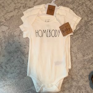 Rae Dunn Baby Onesie Set